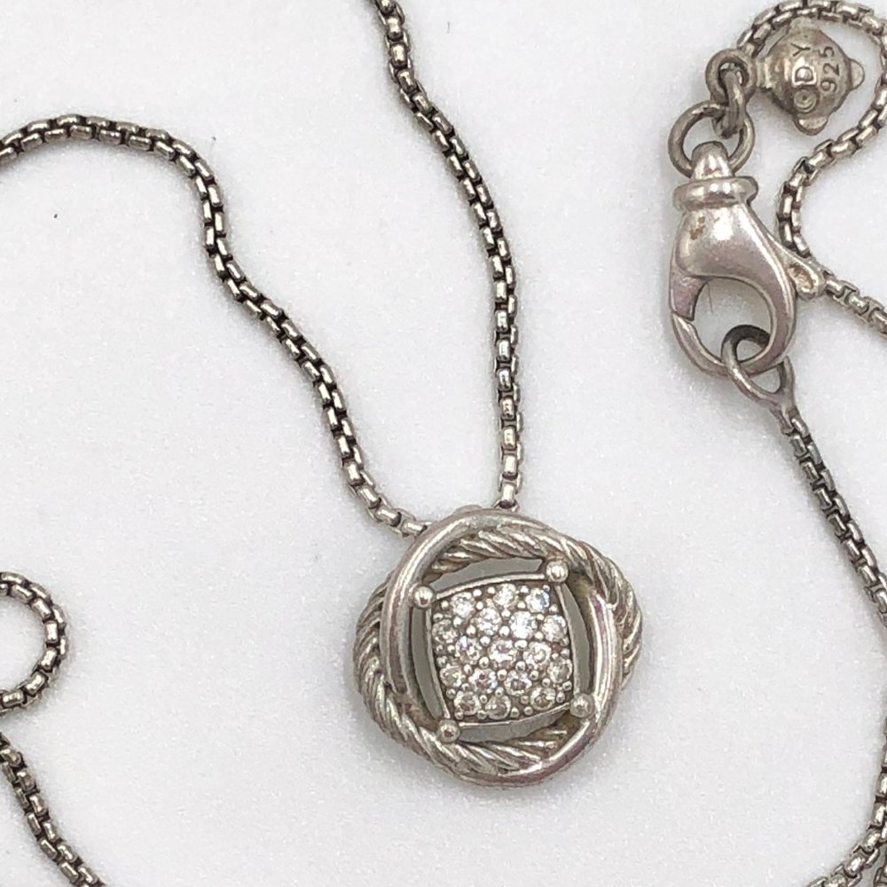 David Yurman Infinity Diamond Pendant Necklace